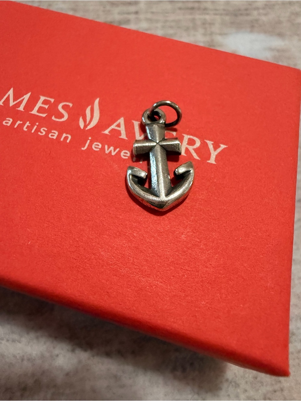 James Avery Silver Anchor Charm - Picture 2 of 4